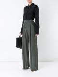 high-rise straight trousers