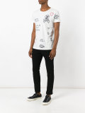 embroidered punk detail T-shirt