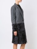 buttoned mid-length coat