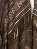 ethnic motif knit poncho