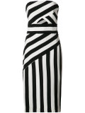 cut-out detail striped dress