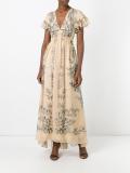 flared V-neck dress