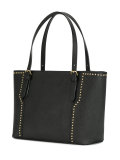stripe front tote bag