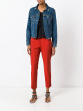 slim-fit cropped trousers