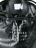 crocodile skin effect drawstring tote