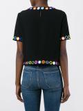 embellished shortsleeved blouse