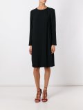 draped shift dress