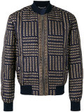 Tribal Medusa print bomber jacket