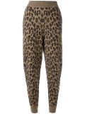leopard print track pants