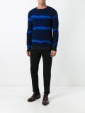 blurry stripes jumper