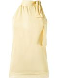 sleeveless knit blouse