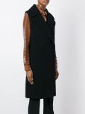 sleeveless double breasted coat