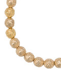 14kt gold Indian logo bead bracelet