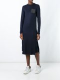chest pocket jumper dress