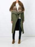 fur lined long coat