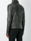 zipped leather jacket