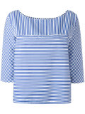striped round neck top