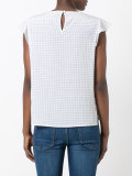 squares print blouse