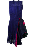 asymmetric dot lace dress