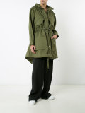drawstring waist parka