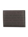 logo print flat wallet