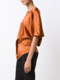 flared shortsleeved blouse