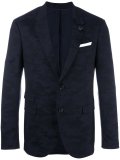 camouflage print blazer