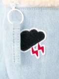 patch detail denim backpack
