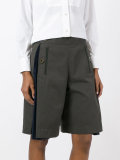 twill pleated shorts