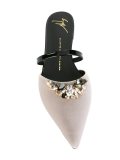 crystal embellished mules