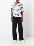 abstract print blouse