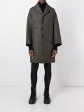 plaid buttoned coat
