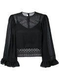 crochet detail blouse