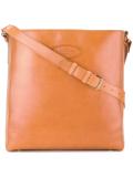 embossed logo shoulder bag