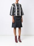 stitching detail A-line skirt