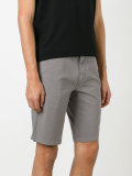 shorts with button closure flap pockets