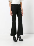 flared cropped trousers