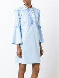ruffled detail flared dress