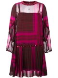 printed pleated dress