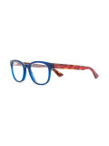 tortoiseshell arm square glasses