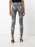 abstract print skinny jeans