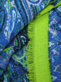 fringed printed scarf