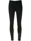 splatter trim skinny jeans  