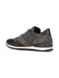 textured lace-up sneakers