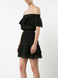 Off The Shoulder Ruffle Eyelet Dress
