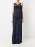 round neck lace beach dress