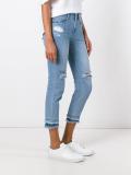 distressed cropped jeans 