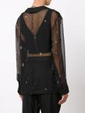 shawl lapel sheer blazer
