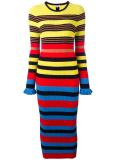 striped knit dress