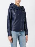 hooded biker jacket 